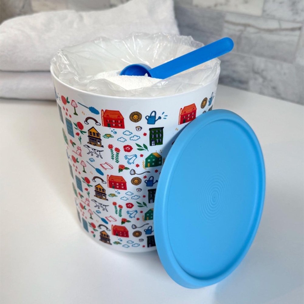 Happy Place 4-in-1 Goat Milk+ 200-Load Laundry Soap‎ in Tupperware